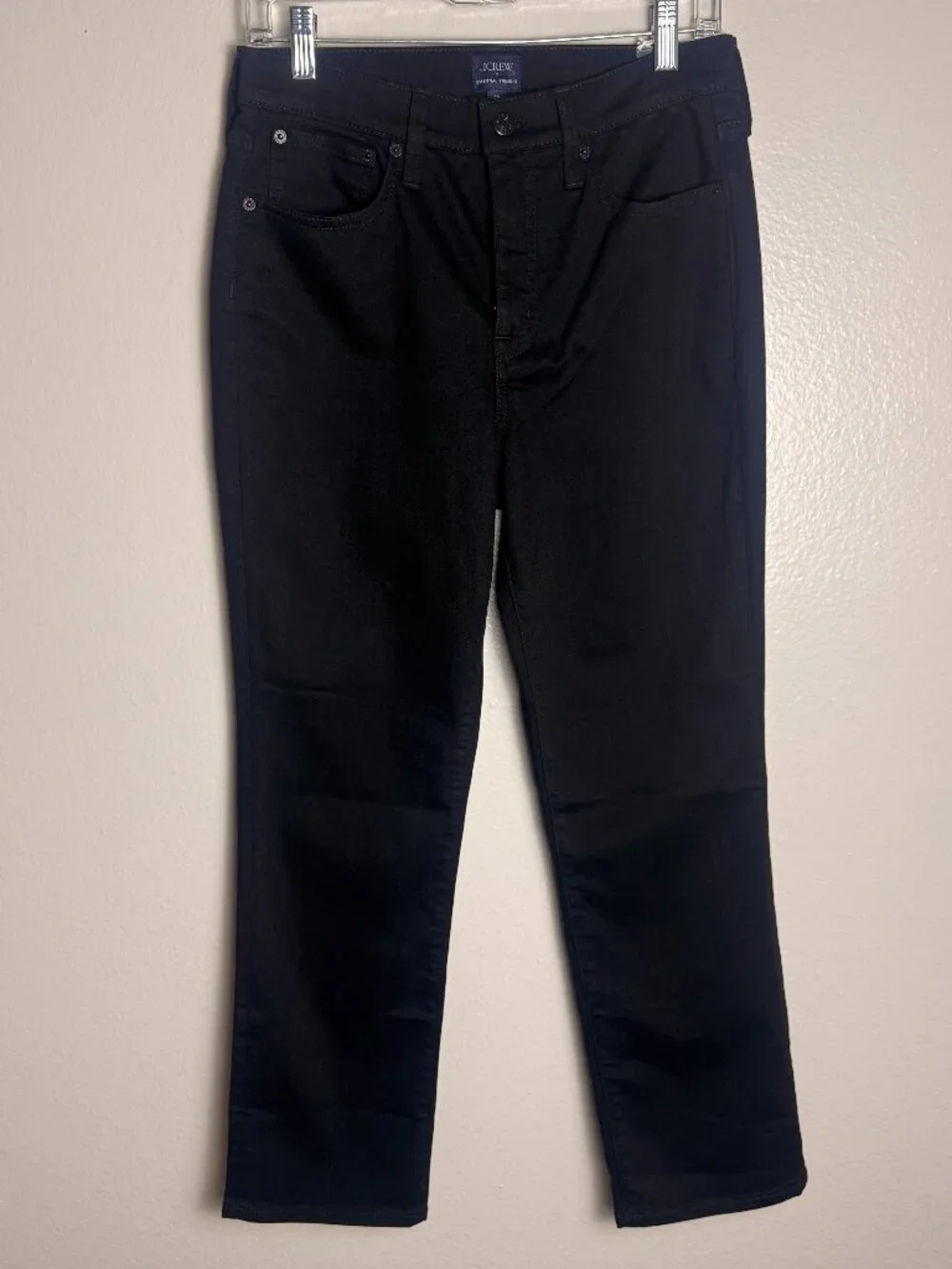 J.Crew High-Rise Straight Leg Jeans in Black